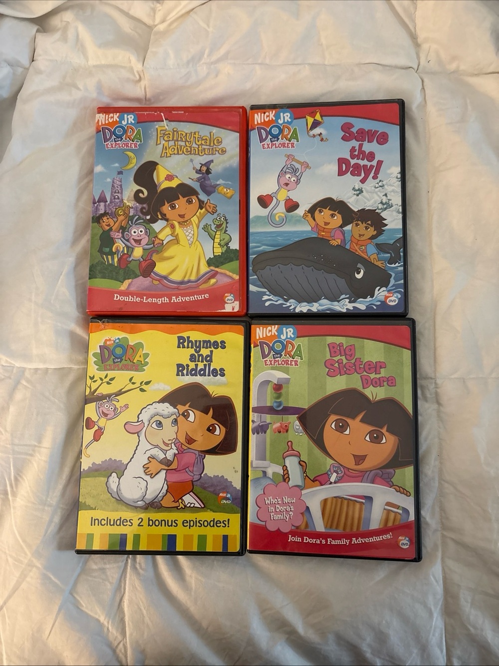 Nick Jr. Dora The Explorer Lot Of 4 DVD - Fairytale Adventures,  Save The Day